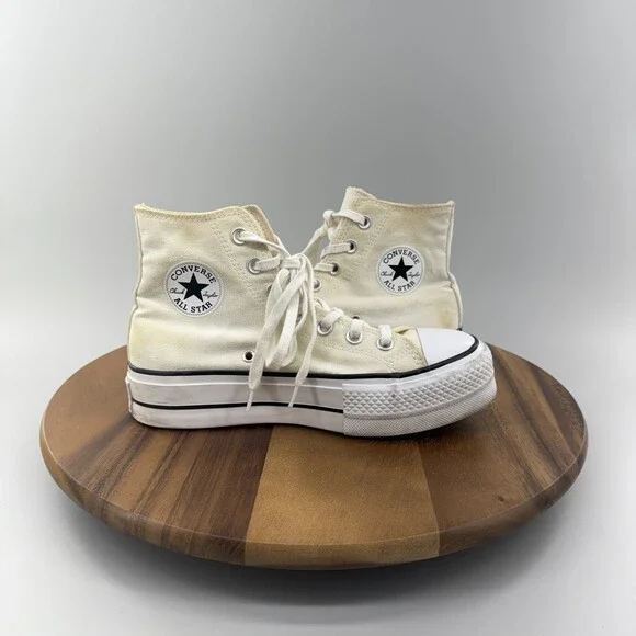 Converse Women's CTAS Lift Platform Hi Canvas Size 6 White 560846C - Picture 5 of 8